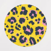 アニマルプリント型 ラベル (デザイン2)