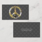 アニマルプリント平和のサインI +あなたの背後。&アイディア 名刺 (正面/裏面)