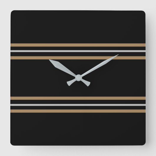 アニマルプリント座標の正方時計 スクエア壁時計 (正面)