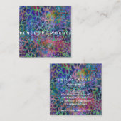 アニマルプリント抽象芸術グリッター美しいスタイリスト スクエア名刺 (正面/裏面)