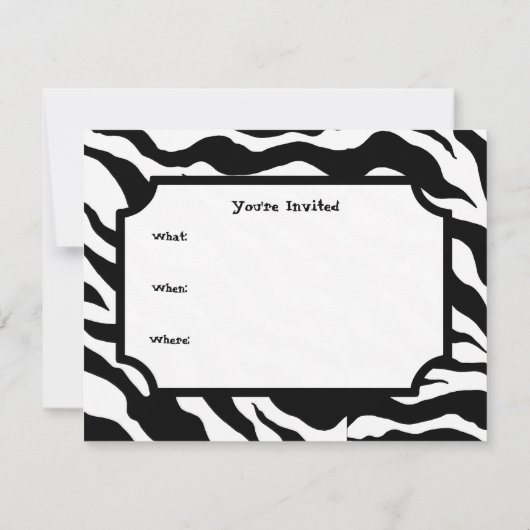 アニマルプリント招待状 招待状 (裏面)