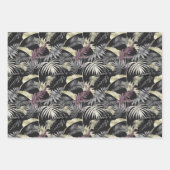 アニマルプリント熱帯金ゴールド模様 ラッピングペーパーシート (正面2)