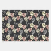 アニマルプリント熱帯金ゴールド模様 ラッピングペーパーシート (正面)