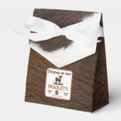 アニマルプリント牛のスタンピードブラウン誕生日 フェイバーボックス (正面サイド)