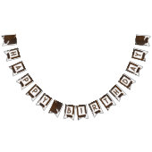 アニマルプリント牛スタンピードブラウン バンティングフラッグ (全)