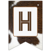 アニマルプリント牛スタンピードブラウン バンティングフラッグ (第2の旗)