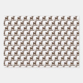 アニマルプリント牛スタンピードブラウン ラッピングペーパーシート (正面2)