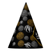 アニマルプリント球 パーティーハット (左)