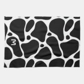 アニマルプリント白黒キリン模様 キッチンタオル (横)