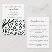 アニマルプリント白黒ジュエリーカー気にド 名刺 (正面/裏面)