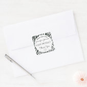 アニマルプリント白黒 スクエアシール (封筒)