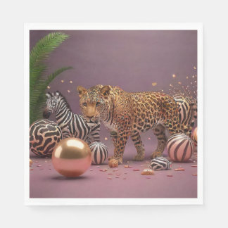 アニマルプリント紙ナプキン スタンダードランチョンナプキン