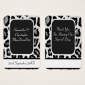 アニマルプリント結婚式の引き出物感謝していユーラベル (正面&裏面)