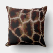 アニマルプリント茶 クッション (正面)