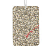 アニマルプリント車のレオパードおもしろいハート カーエアーフレッシュナー (裏面)