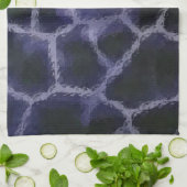 アニマルプリント青 キッチンタオル (折り畳み)