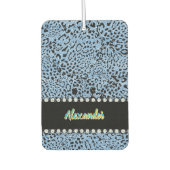 アニマルプリント鮮やかに飾られたジャユニークガー カーエアーフレッシュナー (正面)