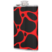 アニマルプリント黒と赤のキリン模様 フラスク (左)