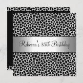 アニマルプリント35thエレガントバースデーパーティー 招待状 (正面/裏面)