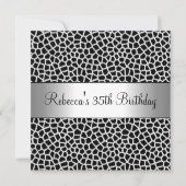 アニマルプリント35thエレガントバースデーパーティー 招待状 (正面)
