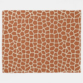 アニマルプリント、キリン、銅色 フリースブランケット (正面(横))