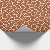 アニマルプリント、キリン、銅色 ラッピングペーパー (角)