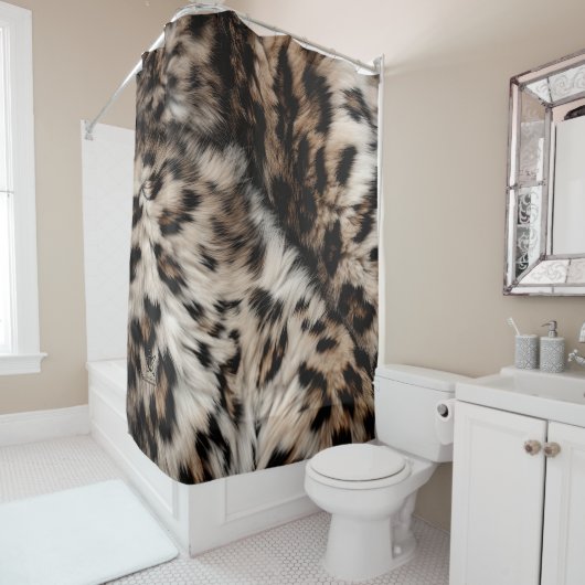 アニマルプリント シャワーカーテン (インサイチュ)