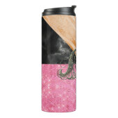 アニマルプリント&シークインズマーブルジェムストーンモノグラム タンブラー (回転左)