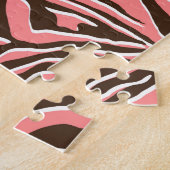 アニマルプリント、シームレスなゼブラパターン。 ジグソーパズル (側面)