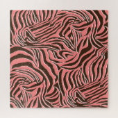 アニマルプリント、シームレスなゼブラパターン。 ジグソーパズル (横)