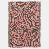 アニマルプリント、シームレスなゼブラパターン。 スローブランケット (正面縦)