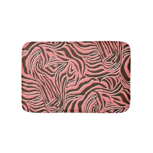 アニマルプリント、シームレスなゼブラパターン。 バスマット (正面)