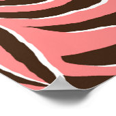 アニマルプリント、シームレスなゼブラパターン。 ポスター (角)