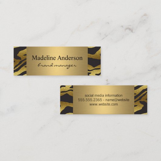 アニマルプリント スキニー名刺 (正面/裏面)