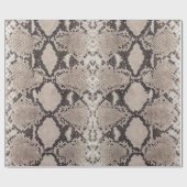 アニマルプリント スネーク タウペ ラッピングペーパー (フラット)