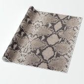 アニマルプリント スネーク タウペ ラッピングペーパー (アンロールド)