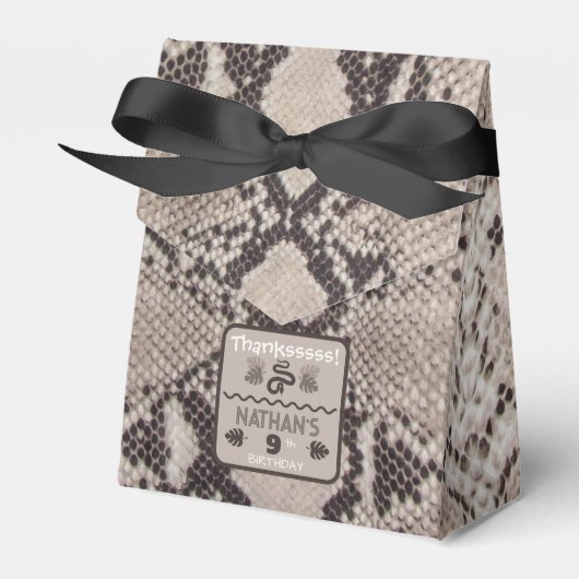 アニマルプリント スネーク タウペ 誕生日 フェイバーボックス (正面サイド)