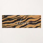 アニマルプリント、タイガーパーソナライズされた名 ヨガマット (正面(横))