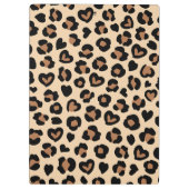 アニマルプリント，ヒョウ，チートスポット，ハート クリップボード (裏面)
