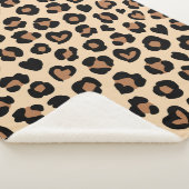 アニマルプリント，ヒョウ，チートスポット，ハート シェルパブランケット (3/4)