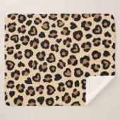 アニマルプリント，ヒョウ，チートスポット，ハート シェルパブランケット (正面(横))