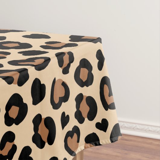 アニマルプリント,ヒョウ,チートスポット,ハート テーブルクロス (インサイチュ)