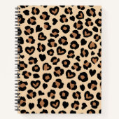 アニマルプリント,ヒョウ,チートスポット,ハート ノートブック (正面)