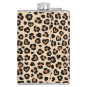 アニマルプリント，ヒョウ，チートスポット，ハート フラスク (裏面)