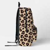 アニマルプリント，ヒョウ，チートスポット，ハート プリントバックパック (左)
