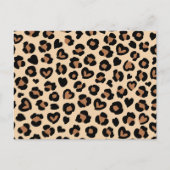 アニマルプリント，ヒョウ，チートスポット，ハート ポストカード (正面)