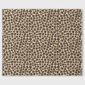 アニマルプリント，ヒョウ，チートスポット，ハート ラッピングペーパー (フラット)