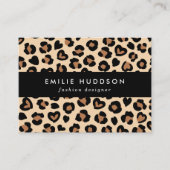 アニマルプリント,ヒョウ,チートスポット,ハート 名刺 (正面)