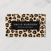 アニマルプリント,ヒョウ,チートスポット,ハート 名刺 (正面)