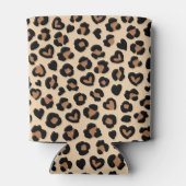 アニマルプリント，ヒョウ，チートスポット，ハート 缶クーラー (裏面)